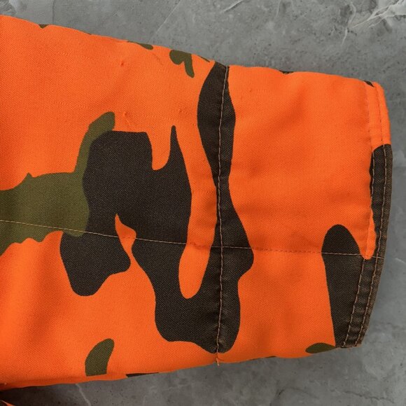 90s Vintage Chiller Killer Jacket Mens Medium Orange Camo Hunting Insulated - Picture 7 of 15